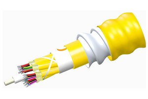 Fiber indoor cable, TeraSPEED® Plenum Distribution, interlocking aluminum armored with plenum jacket, Singl…