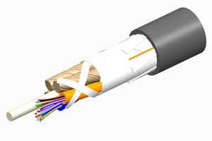 Fiber indoor/outdoor cable, LazrSPEED®, Single Jacket All-Dielectric, Plenum Rated, Gel-Free, Stranded Loos…