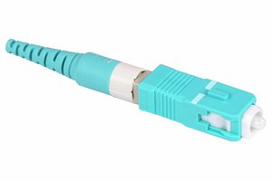 Qwik-Fuse Connector, SC, OM3/OM4/OM5, Aqua, for 3.0 mm, 12 per pack