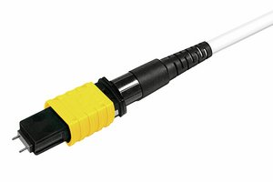 Qwik-Fuse MPO Connector, PINNED, Singlemode-APC, Yellow, for 3.0 mm round cable,male, High Performance, si…