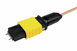 Qwik-Fuse MPO Connector, PINNED, Singlemode-APC, Yellow, Bare Ribbon cable, Male, High Performance, Single …