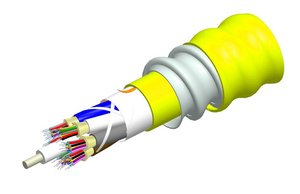 Fiber Indoor cable, TeraSPEED® Riser Distribution, interlocking aluminum armored with riser jacket, 6 fiber…