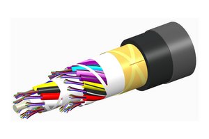 Fiber Indoor/Outdoor cable, LazrSPEED®, Single Jacket All-Dielectric, Riser Rated, 96 fiber, Gel-Free, Stra…