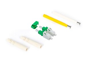 Field Installable LC Connector, Duplex, Singlemode-APC, Green, for 1.6 mm