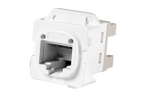 SL-Series FMK Modular Jack, RJ45, Cat6, Unshielded, ProWhite