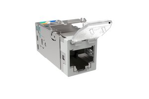 SL-Series Modular Jack, RJ45, Cat6 Shielded, with Dust Cover, Gray