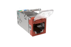SL-Series Modular Jack, RJ45, Cat6 Shielded, with Dust Cover, Orange