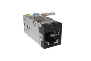 SL-Series Modular Jack, RJ45, Cat6 Shielded, Black