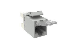 SL-Series Modular Jack, RJ45, Cat6 Unshielded, with Dust Cover, Gray