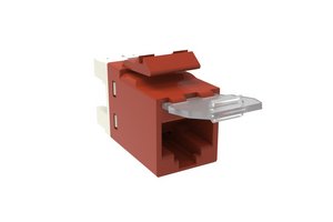 SL-Series Modular Jack, RJ45, Cat6 Unshielded, with Dust Cover, Orange