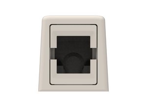 Surface Mount Box, universal, one port, light almond