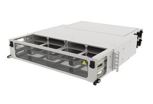Ultra High Density 2U modular cassette sliding Panel, accepts (12)G2 modules or MPO panels, providing up to…