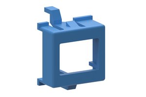 SC Simplex/LC Duplex Low Profile Adapter Mounting Module/Collar Assembly, blue