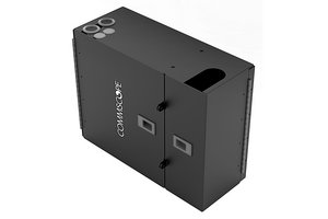 Wall Mount Building Enclosure configured for eight G2 Style modules, splice cassettes or adapter packs