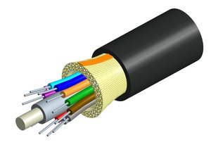 Fiber Indoor/Outdoor cable, TeraSPEED® Low Smoke Zero Halogen Riser Distribution, 12 fiber single-unit, Gel…