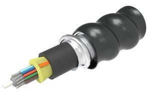 Fiber indoor/outdoor cable, TeraSPEED® Riser/LSZH rated, Distribution, interlocking aluminum armored, Singl…