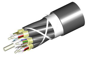 Fiber Indoor/Outdoor cable, TeraSPEED® Low Smoke Zero Halogen Riser Distribution, 72 fiber multi-unit with …